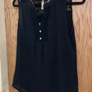 Sleeveless black tank style top